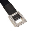 All-match Square Buckle Wide Belt Decorative Coat Elastic Waist Seal