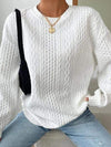 Women&#39;s Casual And Comfortable Jacquard Round Neck Sweater