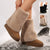 Thick-soled Round-toed Plush Snow Boots Winter Warm Mid-tube Furry Cotton Shoes For Women Short Boot