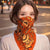 Hip Hop Retro Western Denim Cycling Square Scarf