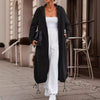 Casual Pure Color Thickened Long Coat For Women