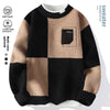 Pullover Half Turtleneck Color Matching Casual Sweater