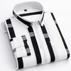 Men&#39;s Casual Long Sleeve Wide Striped Shirt