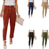 Women&#39;s Casual Loose And Comfortable Pant Belt Pocket Elastic Pants