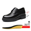 Spring And Autumn Men&#39;s Leather Shoes Men&#39;s 8cm Height Increasing Insole 10cm Thick Bottom Business Formal Wear Shoes