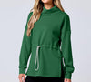 Drawstring Waist-tight Sweater Mid-length Women&#39;s