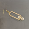 Elegant Fashion Metal Earrings Pearl Simple