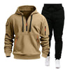 Men&#39;s Multi-pocket Zipper Hooded Sweatshirt Sportswear