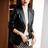 Women&#39;s Slim Skinny Leather Jacket Coat