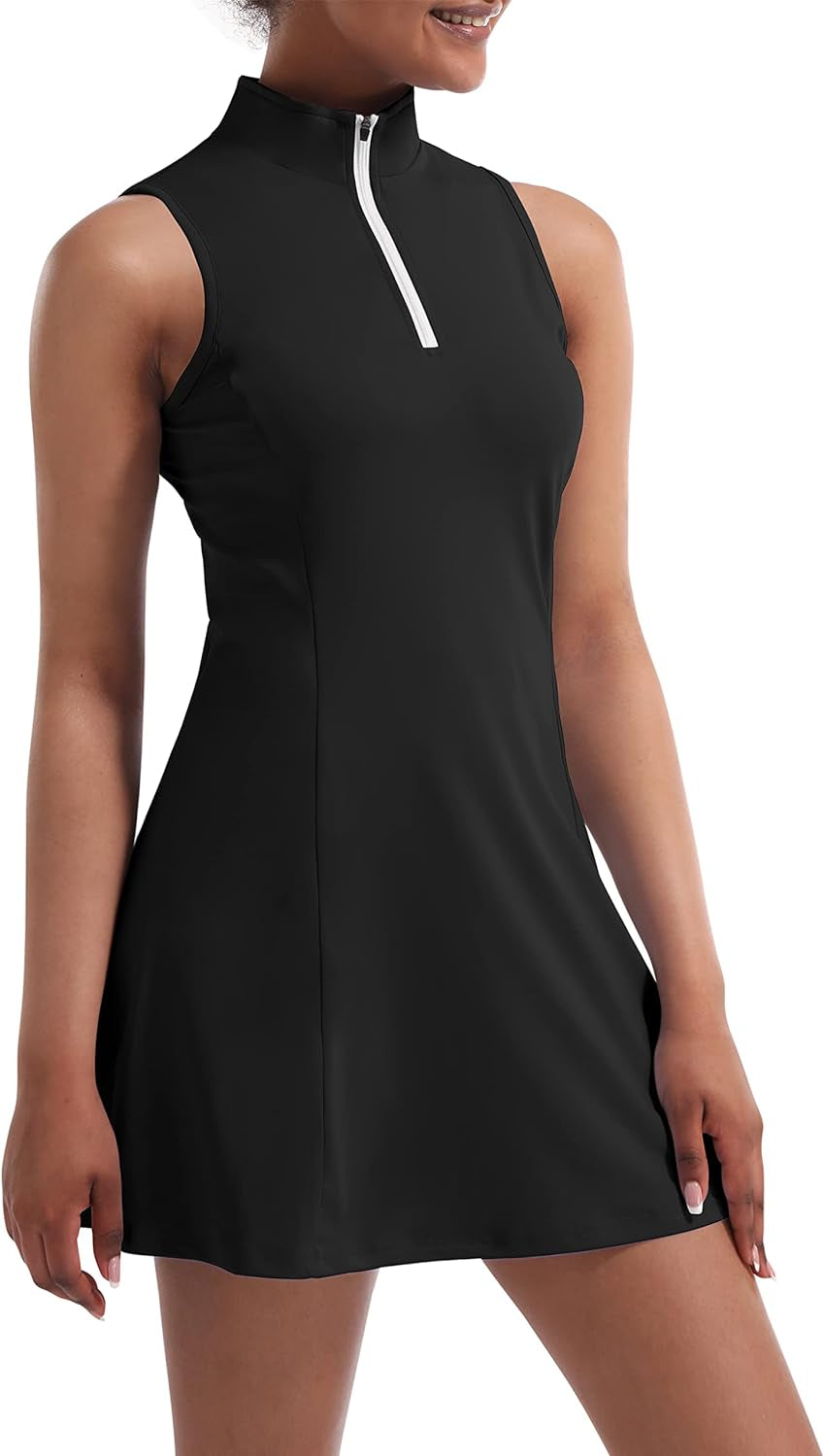 Tennis Dress for Women, Tennis Golf Dresses with Built in Shorts and Pockets for Sleeveless Workout Athletic Dresses