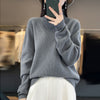 Women&#39;s Autumn And Winter Half-high Collar Wool Sweater Pullover