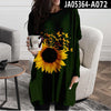 Sunflower Round Neck Fashion Medium Loose Dress