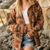 Women&#39;s Retro Plush Lapel Long-sleeved Jacket