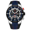 Men&#39;s Watch Calendar Watch Tape Quartz Watch Six-pin Watch Business Men&#39;s Watch