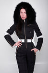 Women&#39;s Black and White Snowsuit