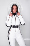 Women&#39;s Black and White Snowsuit